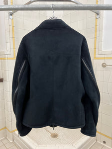2000s Armani Suede Jacket with Zippered Sleeves - Size XL