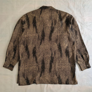 ss1993 Yohji Yamamoto Silk Camo Shirt - Size XL