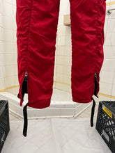 Load image into Gallery viewer, 2000s Armani Red Futuristic Padded Nylon Pants - Size M