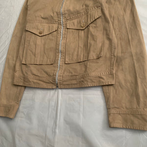 2000s CDGH Dual Cargo Pocket Cropped Khaki Jacket - Size M