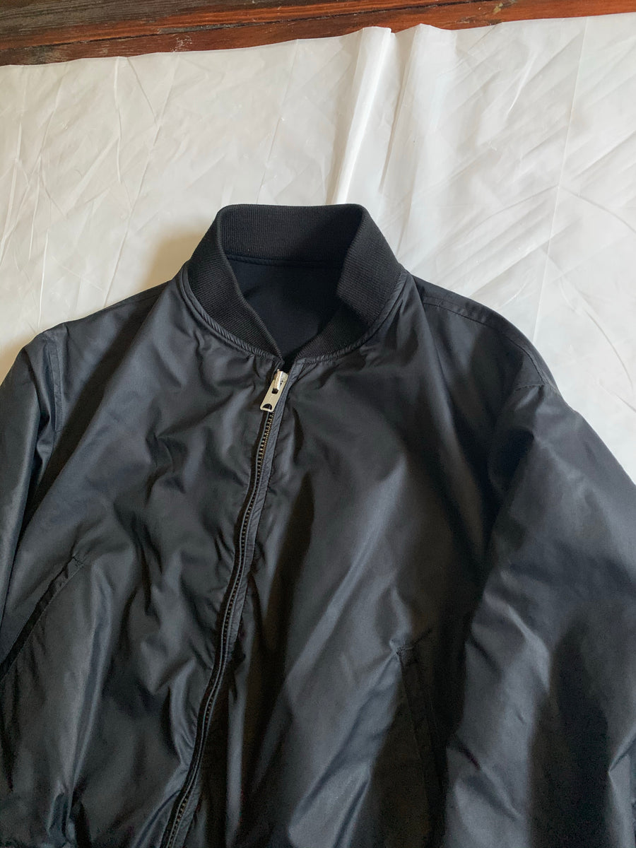 ss1993 Yohji Yamamoto Reversible Nylon & Wool Cropped Bomber Jacket ...