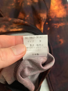 aw1998 Issey Miyake Orange Dyed Long-sleeved Synthetic Shirt - Size M