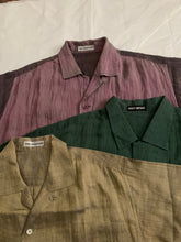 Load image into Gallery viewer, 2000s Issey Miyake Iridescent Plum Crinkled Shirt - Size L