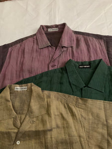 2000s Issey Miyake Iridescent Plum Crinkled Shirt - Size L