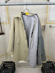 2000s Mandarina Duck 'Mould' Clasp Long Coat - Size M
