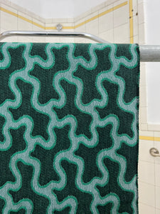 1980s Yohji Yamamoto Green Amoeba Woven Scarf - Size OS