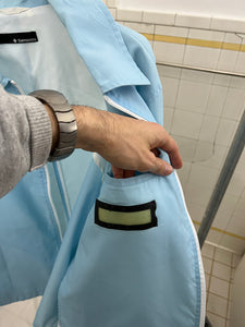 2000s Samsonite 'Travel Wear' Baby Blue Nylon Work Jacket - Size L