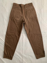 Load image into Gallery viewer, 1980s Katharine Hamnett Brown Cotton Military Trousers with Zipper Hems - Size M