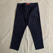 Load image into Gallery viewer, ss2002 Junya Watanabe Pinstripe Navy Poem Pants - Size M