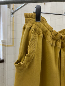 1980s Issey Miyake Yellow Sweatpants with Ribbed Pocket Detailing - Size OS