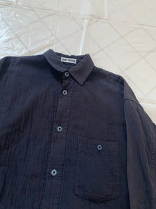 aw1994 Issey Miyake Soft Faded Navy Shirt - Size M