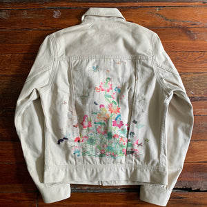 2000s Issey Miyake x Lee Jean x Naoki Takizawa Illustrated Denim Jacket - Size S