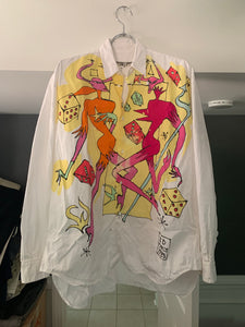 1989 Katharine Hamnett Oversized Graphic Dice Shirt - Size XL