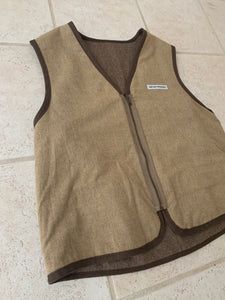 1990s Armani Reversible Earth Tone Vest - Size XL