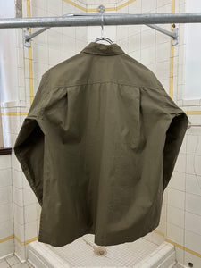 1990s Final Home Coated Cotton Military Shirt with Velcro Pocket Detail - Size M