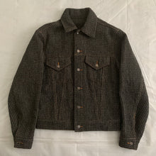 Load image into Gallery viewer, 1997 CDGH Charcoal Grey Textured Tweed Trucker Jacket - Size M