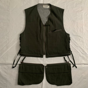 1990s Vintage Sonia Rykiel Modular Cargo Pocket Flap Vest - Size L