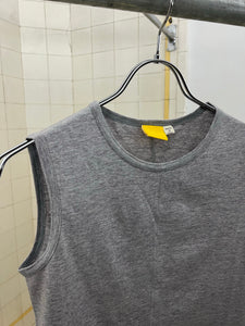 2000s Mandarina Duck Grey Tank with Surgical Top Stitch Detail - Size XS