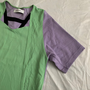 ss2019 Kiko Kostadinov Panneled Jersey Shirt with Large Split Hem - Size S