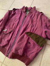 Load image into Gallery viewer, 1990s Armani Iridescent Magenta Linen Bomber with Cuff Detailing - Size S