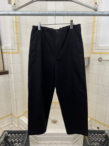 2000s Mandarina Duck Baggy Cotton Twill Trouser with Elasticated Waist - Size S