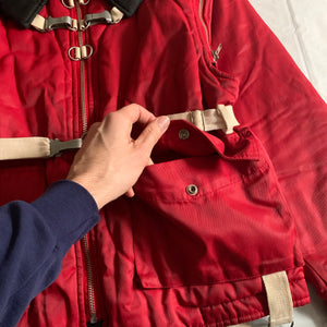 1990s Armani Red Modular Bondage Jacket - Size L