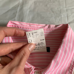 ss2000 CDGH+ Pink Pinstripe Gobelin Tapestry Shirt - Size OS