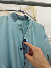 Load image into Gallery viewer, 1980s Armani Baby Blue Light Cotton Cropped Bomber with Tonal Piping - Size L