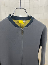 Load image into Gallery viewer, 2000s Mandarina Duck Slate Grey Cropped Contemporary Textured Zipper Cardigan - Size XS