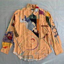 Load image into Gallery viewer, ss2004 Yohji Yamamoto Silk Graphic Shirt - Size L