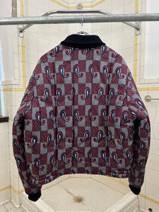 1990s Armani Cropped Paisley Bomber Jacket - Size L