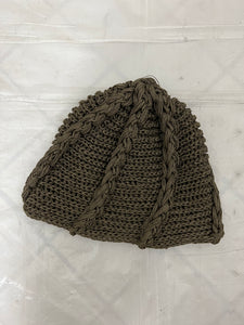2000s Issey Miyake Twisted Knit Japanese Paper Beanie - Size OS