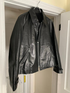 aw1997 Yohji Yamamoto Cropped Black Leather Jacket - Size OS