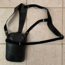 Load image into Gallery viewer, ss2005 Issey Miyake Black Leather Body Holster Bag - Size OS