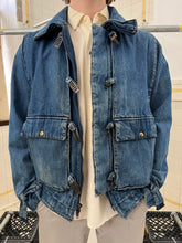 Load image into Gallery viewer, 1980s Marithe Francois Girbaud x Complemets Denim Cargo Jacket with Front Buckle Closures - Size M