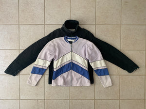 2000s Vintage Rogan Articulated Sleeve High-neck Zipper Sweater - Size L