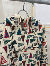 Load image into Gallery viewer, 1990s Armani Collegiate Flag Asymmetric Zip Hooded Anorak - Size L