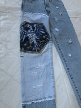 Load image into Gallery viewer, 1990s Armani Eagle Applique Washed Denim - Size XS