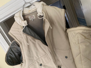 1990s Armani Modular designs Hunting Jacket with Removable Hood and Quilted Sleeves - Size XL