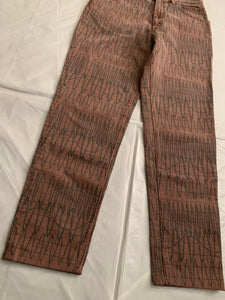 2010s Cav Empt Faded Burnt Orange Overdyed Pants with Soundwave Graphic - Size M