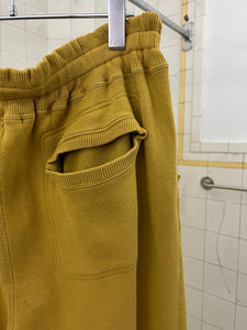 1980s Issey Miyake Yellow Sweatpants with Ribbed Pocket Detailing - Size OS