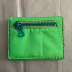 aw2000 Issey Miyake Electric Green Nylon Wallet - Size OS