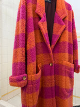 Load image into Gallery viewer, 1980s Armani Plaid Boiled Wool Overcoat - Size M