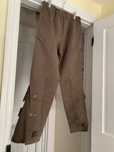 2000s Armani Mud Brown Flared Military Bondage Pants - Size L