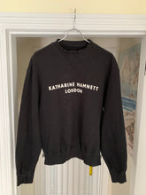 Load image into Gallery viewer, 1990s Katharine Hamnett Logo Crewneck with Articulated Neck and Cuff Ribbing - Size L