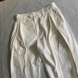 2000s Issey Miyake White Dual Front Zip Technical Pants - Size S