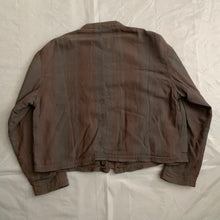 Load image into Gallery viewer, 1990s Armani Cropped Linen Collarless Swing Jacket - Size XL