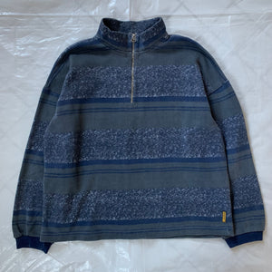 1980s Armani Graphic Quarter Zip Pullover - Size L