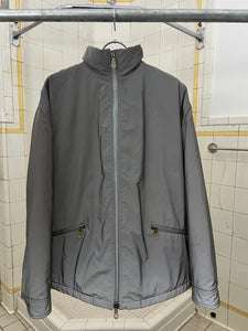 2000s Armani Futuristic Reflective Glass Jacket with Packable Hood - Size L
