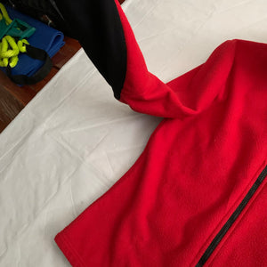 1990s Vexed Generation Red Ninja Neck Fleece Zip Up - Size S